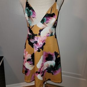 Flower print summer dress